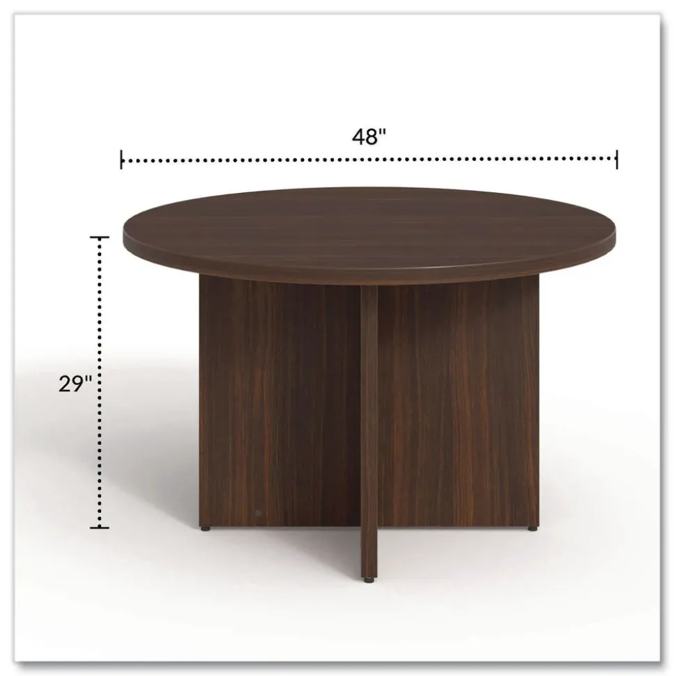 Alera 48 in. Diameter Seville Round Conference Table - Mahogany