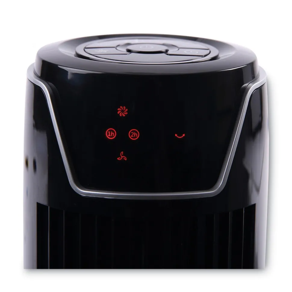 Alera 36 in. 3-Speed Oscillating Plastic Tower Fan with Remote Control - Black