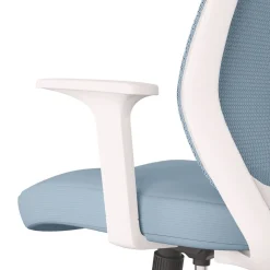Alera 17.09 in. to 20.83 in. Seat Height Up to 275 lbs. Wessex Ergonomic Fabric Mesh Swivel Task Chair - Seafoam Seat/Back, White Base
