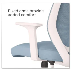 Alera 17.09 in. to 20.83 in. Seat Height Up to 275 lbs. Wessex Ergonomic Fabric Mesh Swivel Task Chair - Seafoam Seat/Back, White Base