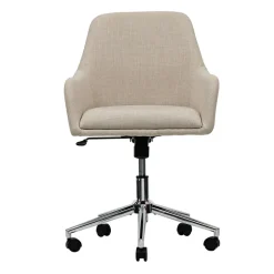 Alera 18.9 in. to 22.24 in. Seat Height Mid-Century Task Chair Supports Up to 275 lb - Cream Seat/Cream Back