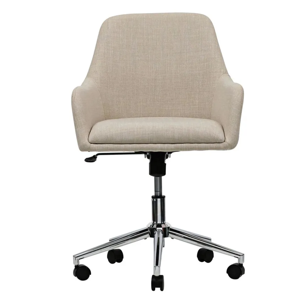 Alera 18.9 in. to 22.24 in. Seat Height Mid-Century Task Chair Supports Up to 275 lb - Cream Seat/Cream Back