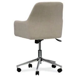 Alera 18.9 in. to 22.24 in. Seat Height Mid-Century Task Chair Supports Up to 275 lb - Cream Seat/Cream Back