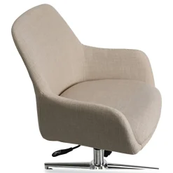 Alera 18.9 in. to 22.24 in. Seat Height Mid-Century Task Chair Supports Up to 275 lb - Cream Seat/Cream Back