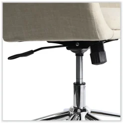 Alera 18.9 in. to 22.24 in. Seat Height Mid-Century Task Chair Supports Up to 275 lb - Cream Seat/Cream Back