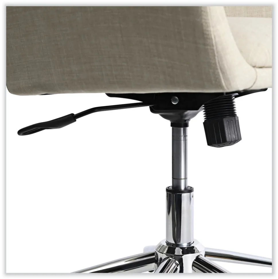 Alera 18.9 in. to 22.24 in. Seat Height Mid-Century Task Chair Supports Up to 275 lb - Cream Seat/Cream Back