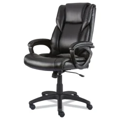 Alera 18.15 in. to 21.77 in. Seat Height Brosna Series Mid-Back Task Chair Supports Up to 250 lbs. - Black Seat/Back, Black Base