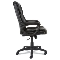 Alera 18.15 in. to 21.77 in. Seat Height Brosna Series Mid-Back Task Chair Supports Up to 250 lbs. - Black Seat/Back, Black Base