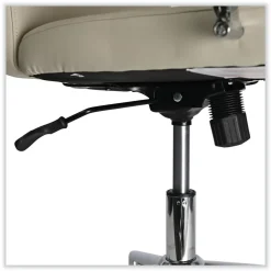 Alera 18.19 in. to 21.93 in. Seat Height Leather Task Chair Supports Up to 275 lb - White Seat/White Back