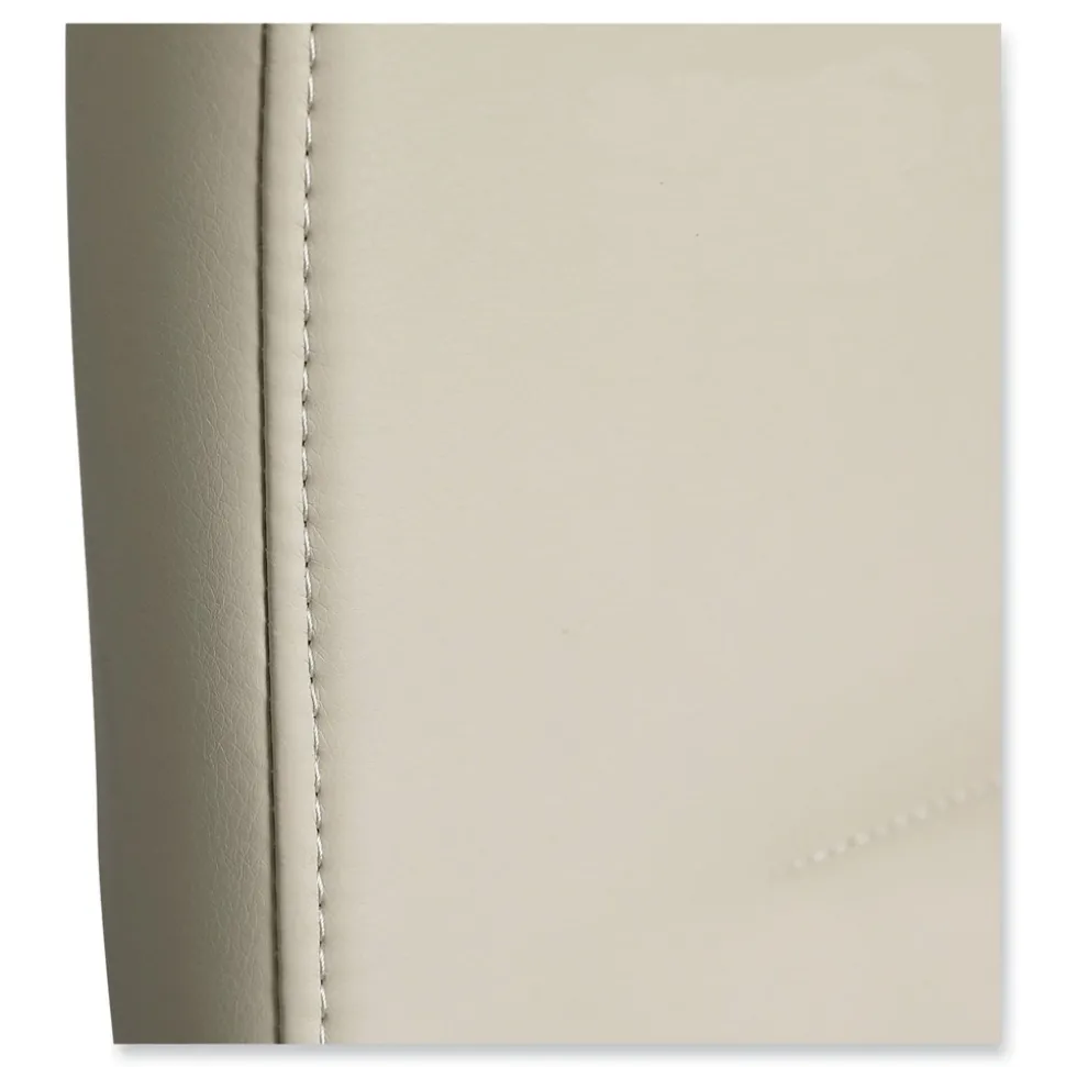 Alera 18.19 in. to 21.93 in. Seat Height Leather Task Chair Supports Up to 275 lb - White Seat/White Back