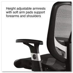 Alera 17.24 in. to 20.98 in. Seat Height Supports Up to 275 lbs. Minerva Ergonomic Mesh Swivel Task Chair - Gray Seat/Back, Silver Base