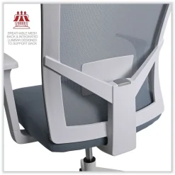 Alera 17.32 in. to 21.1 in. Seat Height Mesh Back Task Chair Supports Up to 275 lb - Seafoam Blue Seat/Back