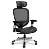 Alera 17.24 in. to 20.98 in. Seat Height Support Up to 275 lbs. Minerva Ergonomic Mesh Swivel Task Chair - Black Seat/Back, Silver Base