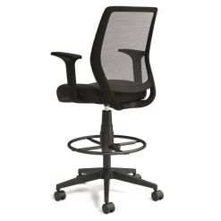 Alera 27.95 in. to 33.66 in. Seat Height Supports Up to 275 lbs. Mesh Back Wessex Drafting Stool - Black