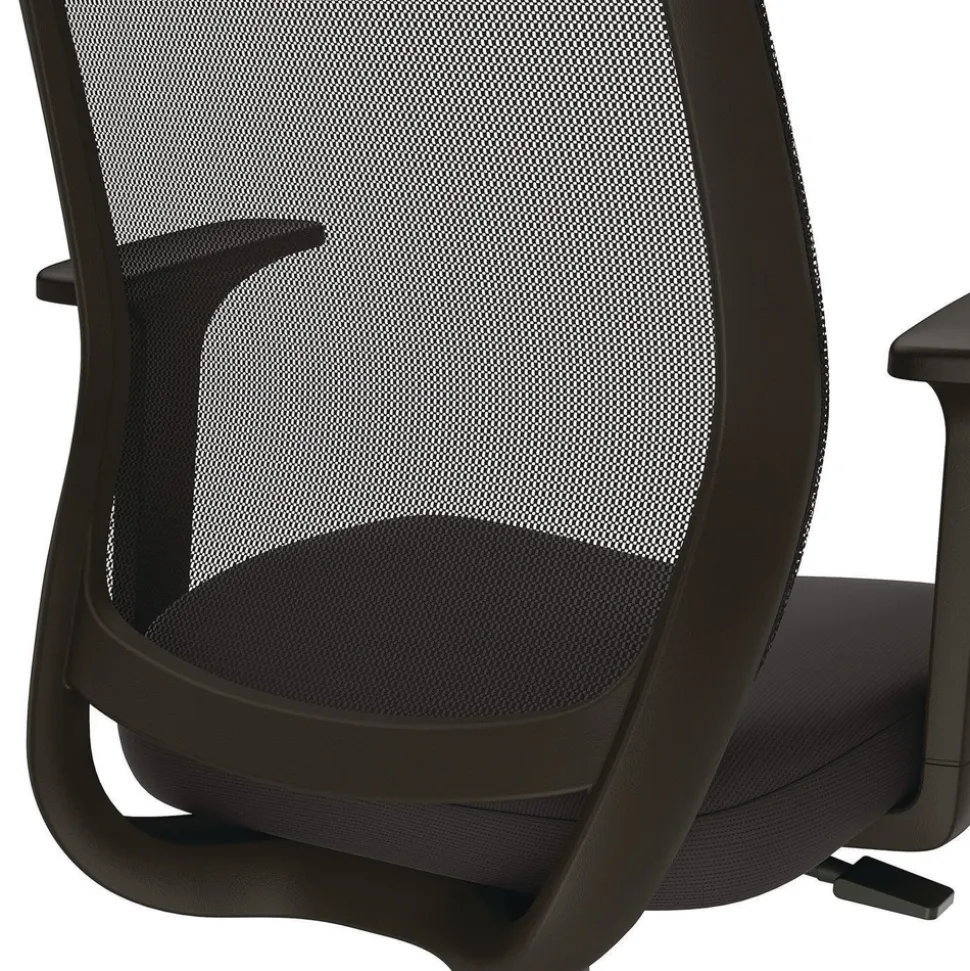 Alera 27.95 in. to 33.66 in. Seat Height Supports Up to 275 lbs. Mesh Back Wessex Drafting Stool - Black