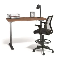 Alera 27.95 in. to 33.66 in. Seat Height Supports Up to 275 lbs. Mesh Back Wessex Drafting Stool - Black