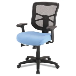 Alera 17.9 in. to 21.8 in. Seat Height Elusion Series Mesh Mid-Back Swivel/Tilt Chair Supports Up to 275 lbs. - Light Blue