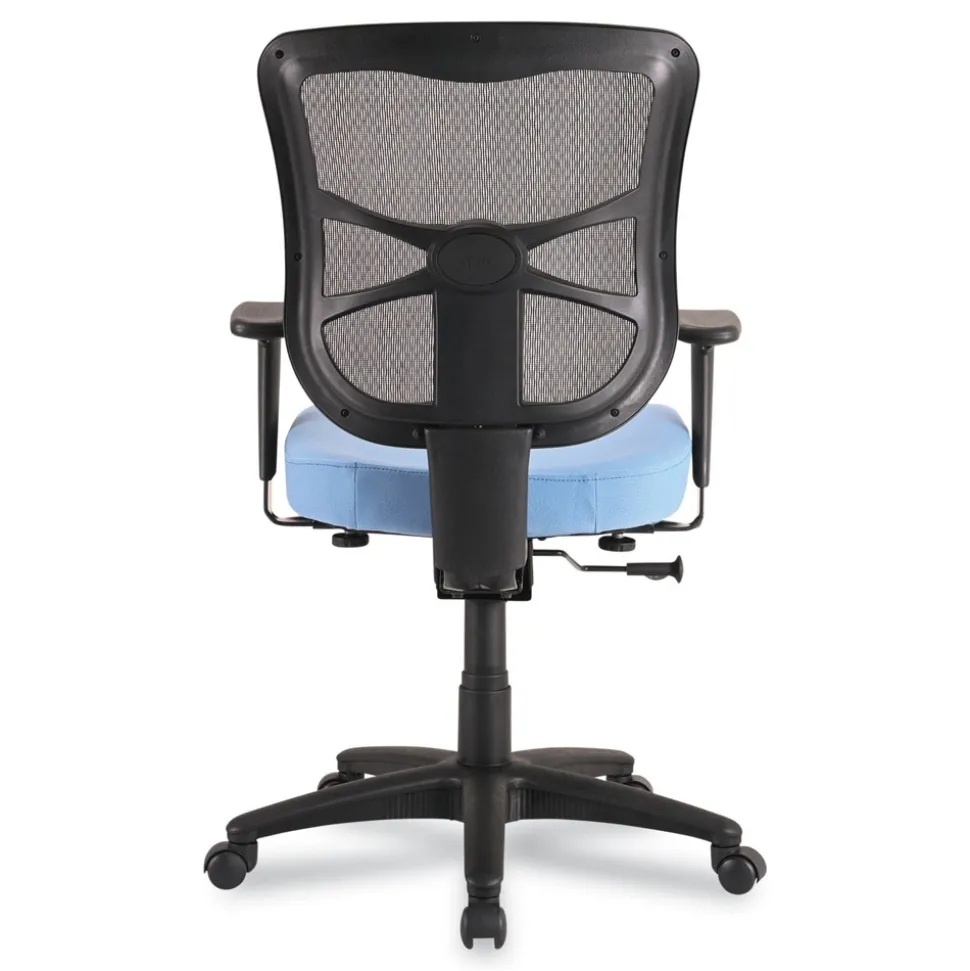 Alera 17.9 in. to 21.8 in. Seat Height Elusion Series Mesh Mid-Back Swivel/Tilt Chair Supports Up to 275 lbs. - Light Blue