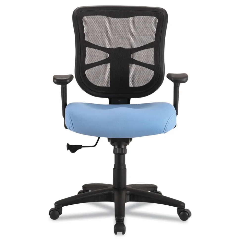 Alera 17.9 in. to 21.8 in. Seat Height Elusion Series Mesh Mid-Back Swivel/Tilt Chair Supports Up to 275 lbs. - Light Blue