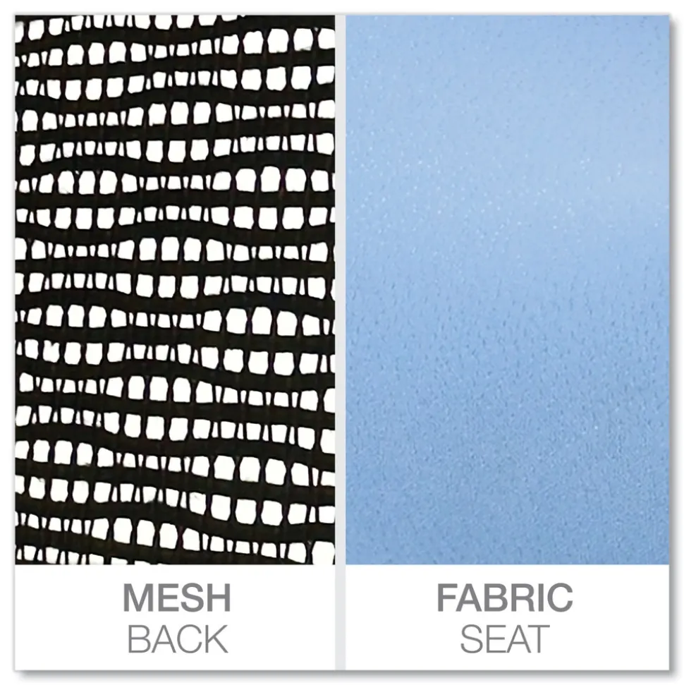 Alera 17.9 in. to 21.8 in. Seat Height Elusion Series Mesh Mid-Back Swivel/Tilt Chair Supports Up to 275 lbs. - Light Blue