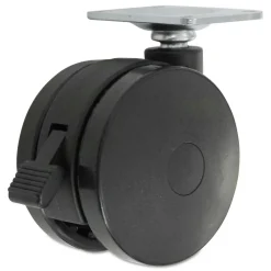 Alera 2 in. Wheel Grip Ring Stem Casters for Height-Adjustable Table Bases - Black (4/Set)