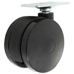 Alera 2 in. Wheel Grip Ring Stem Casters for Height-Adjustable Table Bases - Black (4/Set)