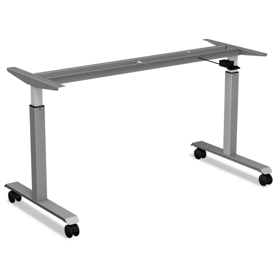 Alera 2 in. Wheel Grip Ring Stem Casters for Height-Adjustable Table Bases - Black (4/Set)