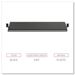 Alera 30.7 in. x 13 in. AdaptivErgo Clamp-On Keyboard Tray - Black