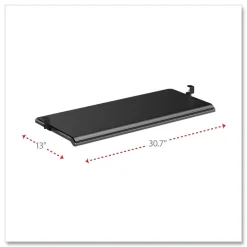 Alera 30.7 in. x 13 in. AdaptivErgo Clamp-On Keyboard Tray - Black