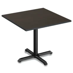 Alera 35.38 in. x 35.38 in. Square Reversible Laminate Table Top - Espresso/Walnut