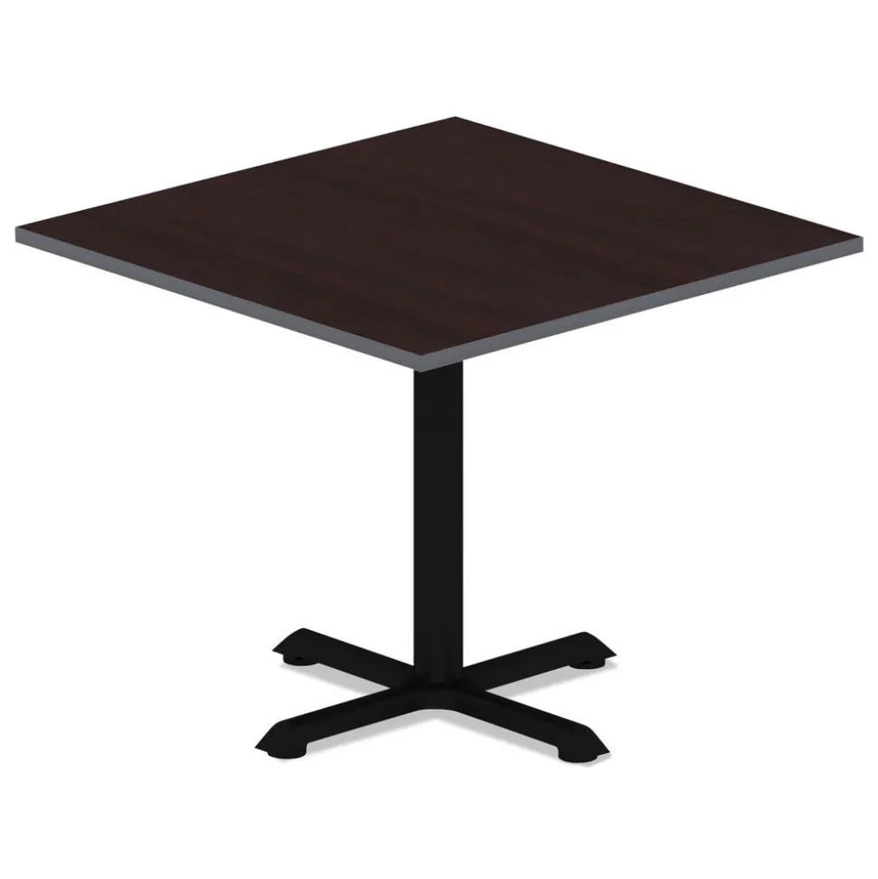 Alera 35.38 in. x 35.38 in. Square Reversible Laminate Table Top - Medium Cherry/Mahogany