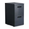 Alera 14.96 in. x 19.29 in. x 27.75 in. 2 Drawer Left/ Right File Pedestal Cabinet - Charcoal