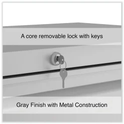 Alera 36 in. x 18.63 in. x 67.63 in. 5 Lateral File Drawer - Legal/Letter/A4/A5 Size - Light Gray