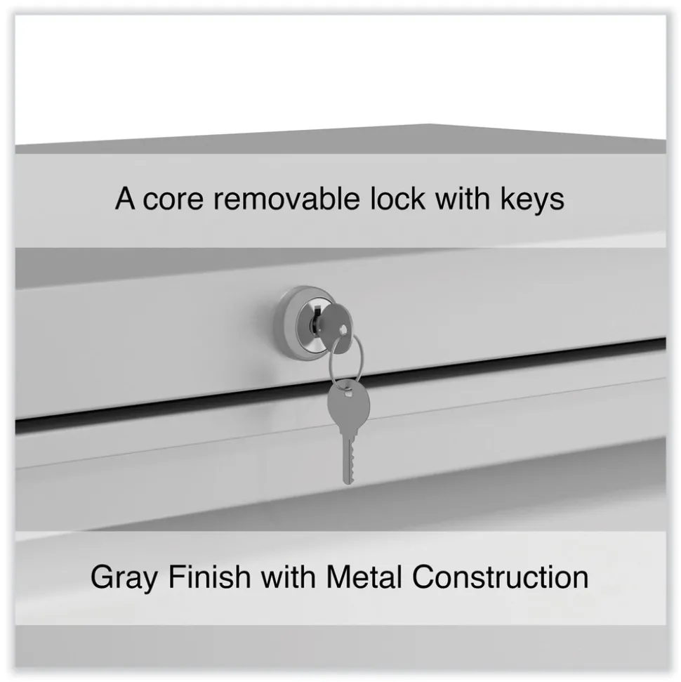 Alera 36 in. x 18.63 in. x 67.63 in. 5 Lateral File Drawer - Legal/Letter/A4/A5 Size - Light Gray