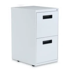 Alera 14.96 in. x 19.29 in. x 27.75 in. 2 Legal/Letter-Size File Drawers Left or Right File Pedestal - Light Gray