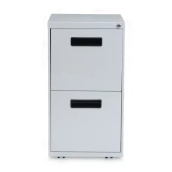 Alera 14.96 in. x 19.29 in. x 27.75 in. 2 Legal/Letter-Size File Drawers Left or Right File Pedestal - Light Gray