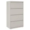 Alera 30 in. x 18.62 in. x 52.5 in. 4 Legal/Letter-Size File Drawers Lateral File Cabinet - Light Gray