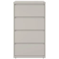 Alera 30 in. x 18.62 in. x 52.5 in. 4 Legal/Letter-Size File Drawers Lateral File Cabinet - Light Gray