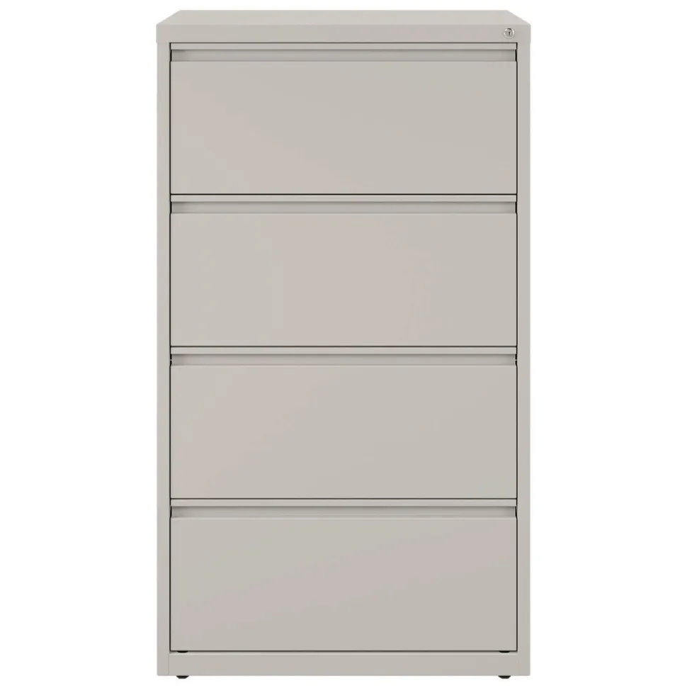 Alera 30 in. x 18.62 in. x 52.5 in. 4 Legal/Letter-Size File Drawers Lateral File Cabinet - Light Gray