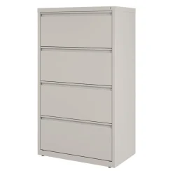 Alera 30 in. x 18.62 in. x 52.5 in. 4 Legal/Letter-Size File Drawers Lateral File Cabinet - Light Gray