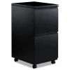 Alera 14.96 in. x 19.29 in. x 27.75 in. 2 Legal/Letter-Size File Drawers Left or Right File Pedestal with Full-Length Pull - Black