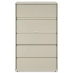Alera 42 in. x 18.63 in. x 67.63 in. 5 Legal/Letter/A4/A5 Size Lateral File Drawers - Putty