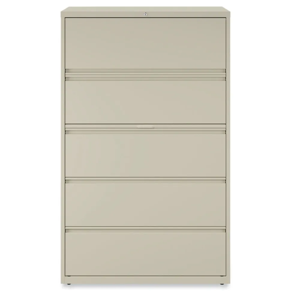 Alera 42 in. x 18.63 in. x 67.63 in. 5 Legal/Letter/A4/A5 Size Lateral File Drawers - Putty