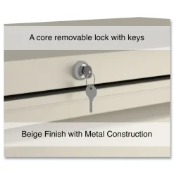 Alera 42 in. x 18.63 in. x 67.63 in. 5 Legal/Letter/A4/A5 Size Lateral File Drawers - Putty