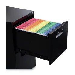 Alera 14.96 in. x 19.29 in. x 27.75 in. 2 Legal/Letter-Size File Drawers Left or Right File Pedestal - Black