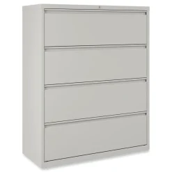 Alera 42 in. x 18.63 in. x 52.5 in. 4 Legal/Letter Size Lateral File Drawers - Light Gray