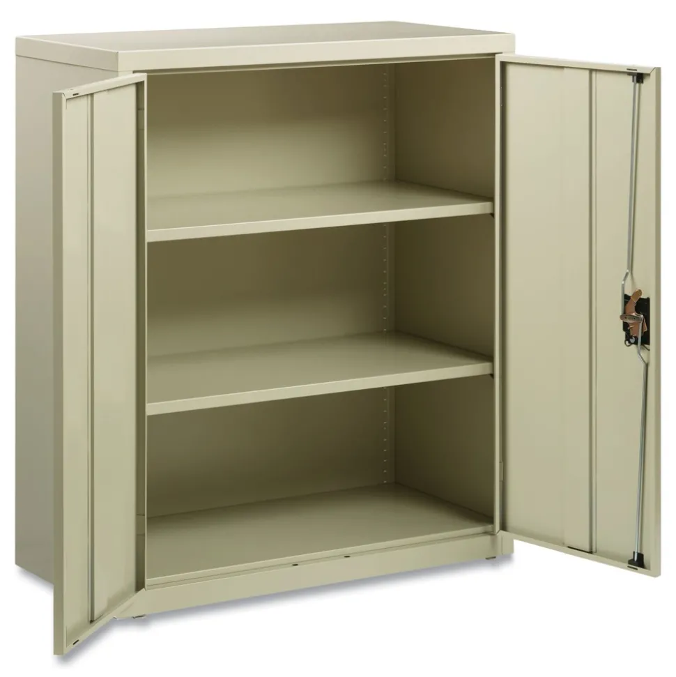 Alera 36 in. x 18 in. x 42 in. 3 Shelves Economy Assembled Storage Cabinets - Putty