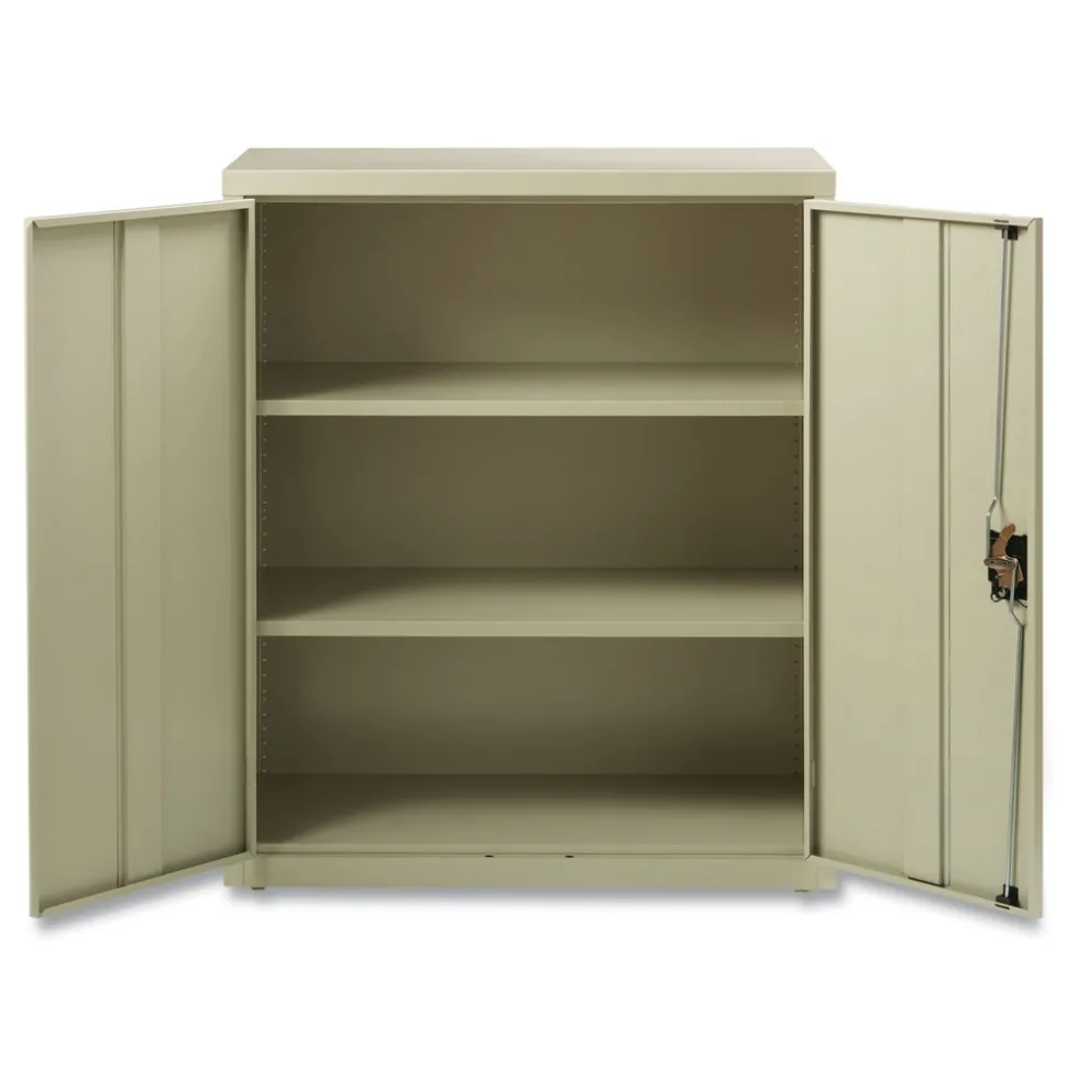 Alera 36 in. x 18 in. x 42 in. 3 Shelves Economy Assembled Storage Cabinets - Putty