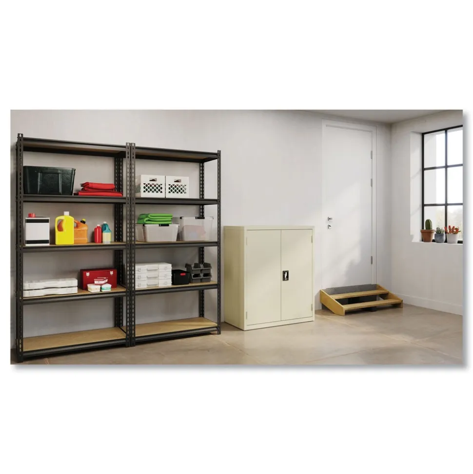 Alera 36 in. x 18 in. x 42 in. 3 Shelves Economy Assembled Storage Cabinets - Putty