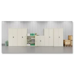 Alera 36 in. x 18 in. x 42 in. 3 Shelves Economy Assembled Storage Cabinets - Putty